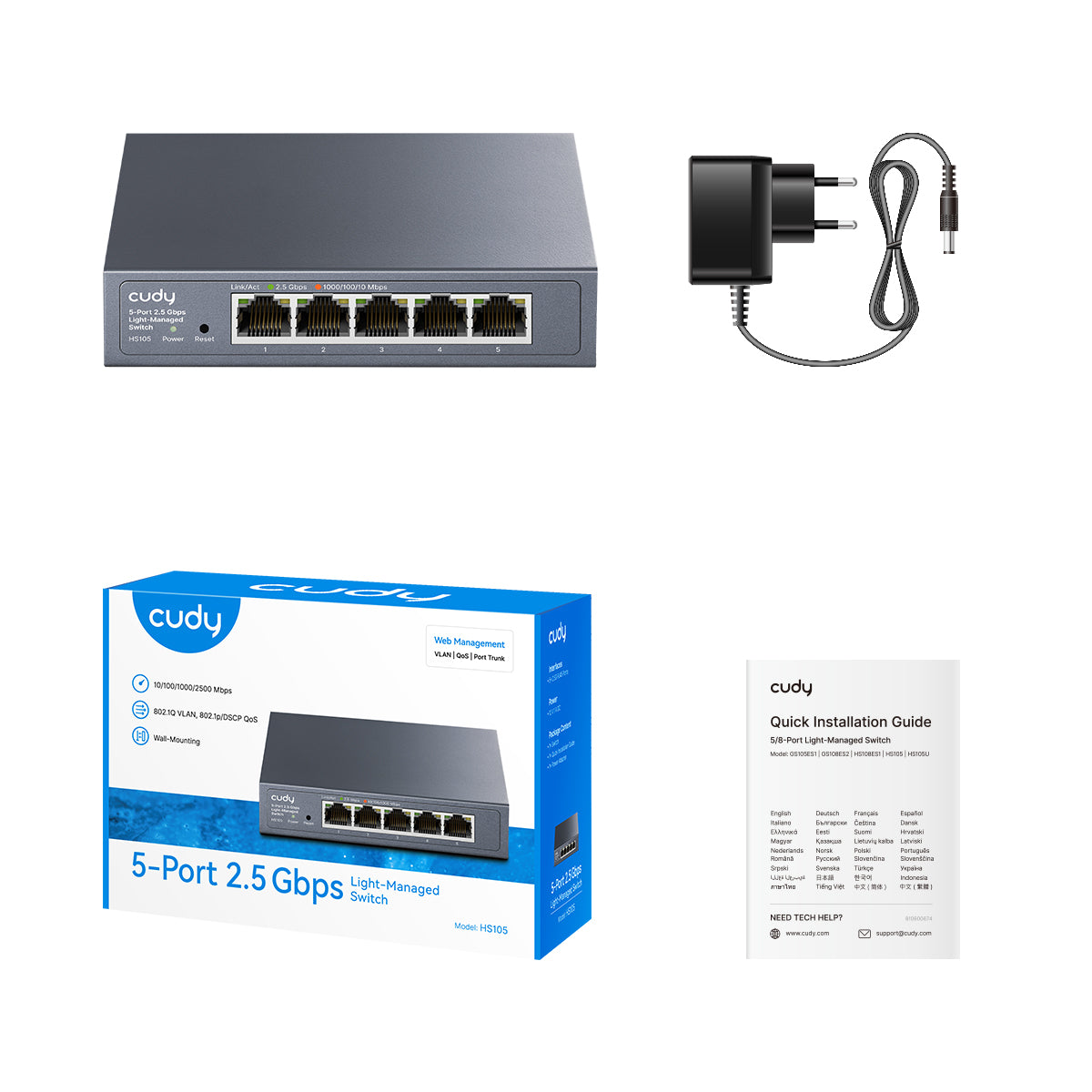 cudy-hs105-5-port-2-5g-easy-managed-switch-nas image 4