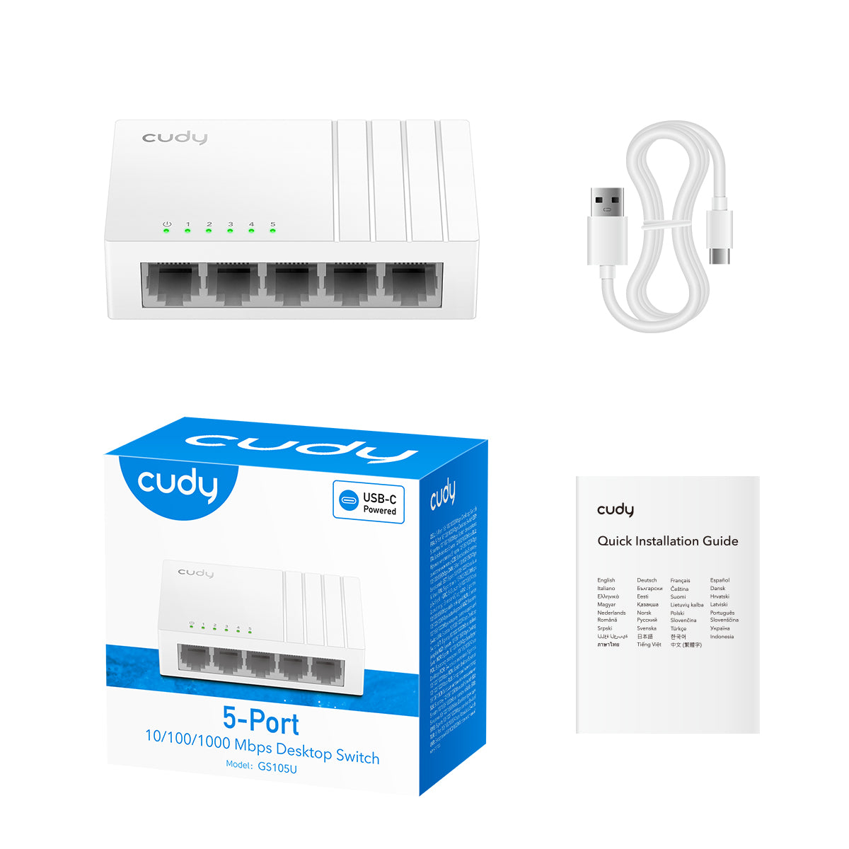 cudy-ethernet-switches-gs105u-1-0-netzwerk-switch-5-port-usb-c image 4