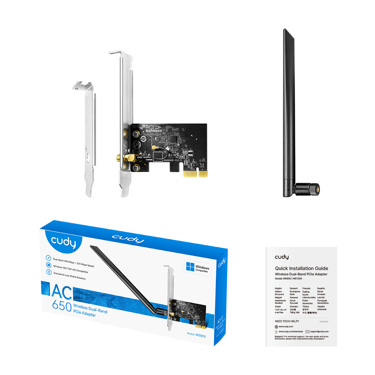 cudy-we650-ac650-wlan-pcie-karte-dual-band image 2