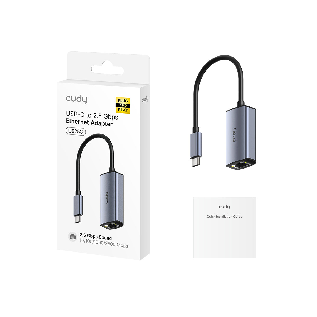 cudy-ue25c-usb-c-2-5-gbps-netzwerkadapter-2-5g-rj45 image 2