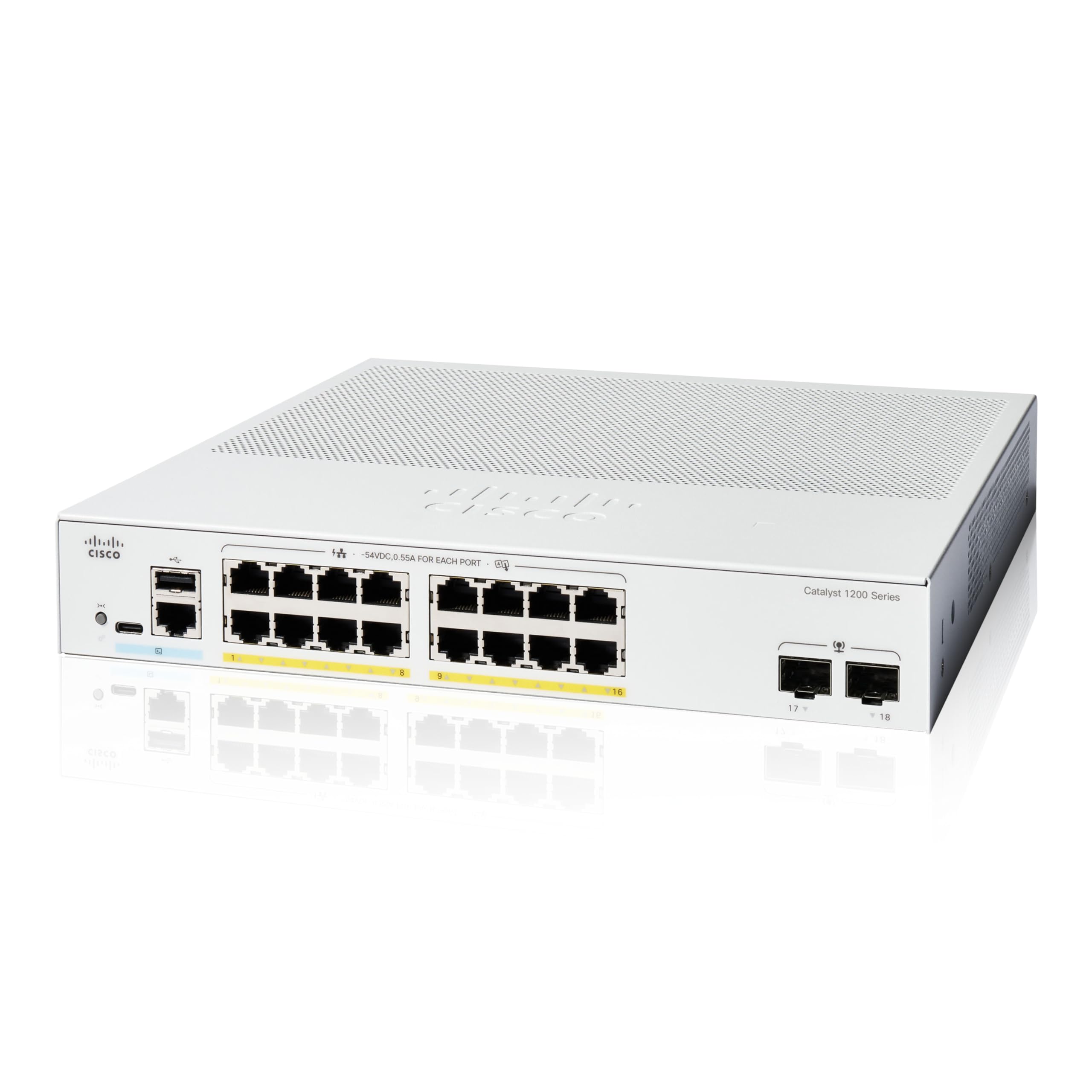 cisco-switches-catalyst-1200-16p-2g-smart-switch-16-port-poe image 1