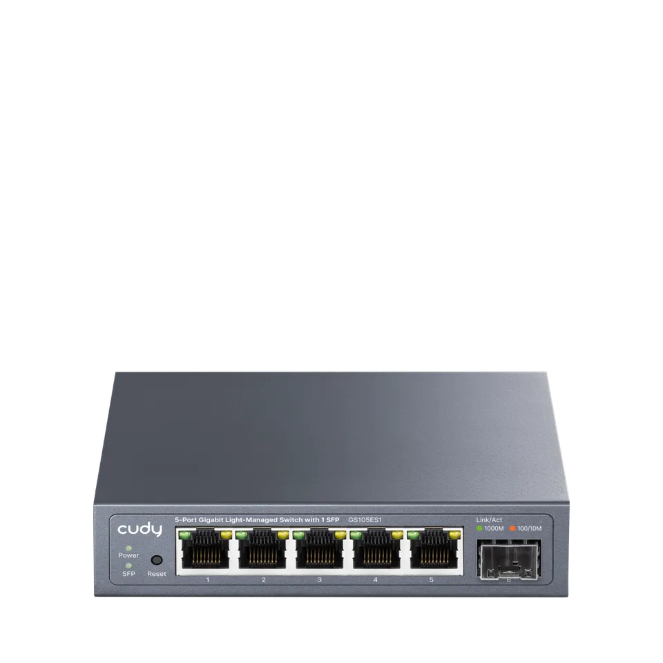 cudy-gs105es1-switch-5-port-gigabit-managed-1x-sfp image 1