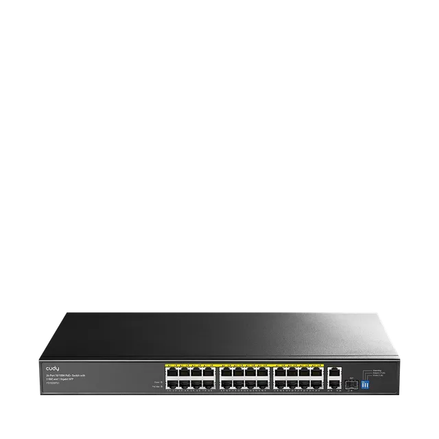 cudy-fs1026ps1-poe-switch-24-port-fast-gbe-sfp image 1
