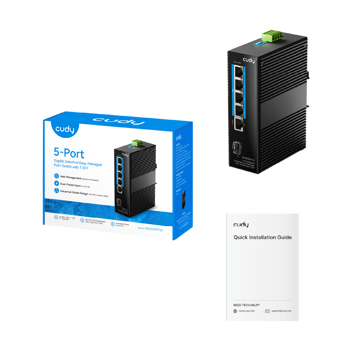 cudy-ig1005epts1-5-port-gigabit-poe-industrial-switch-sfp image 2
