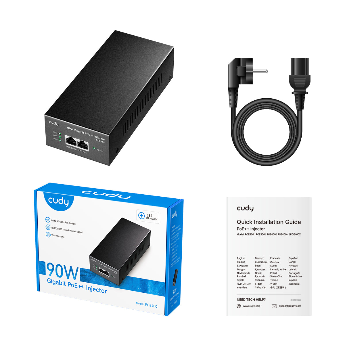 cudy-poe400-90w-gigabit-poe-injektor-metall image 3