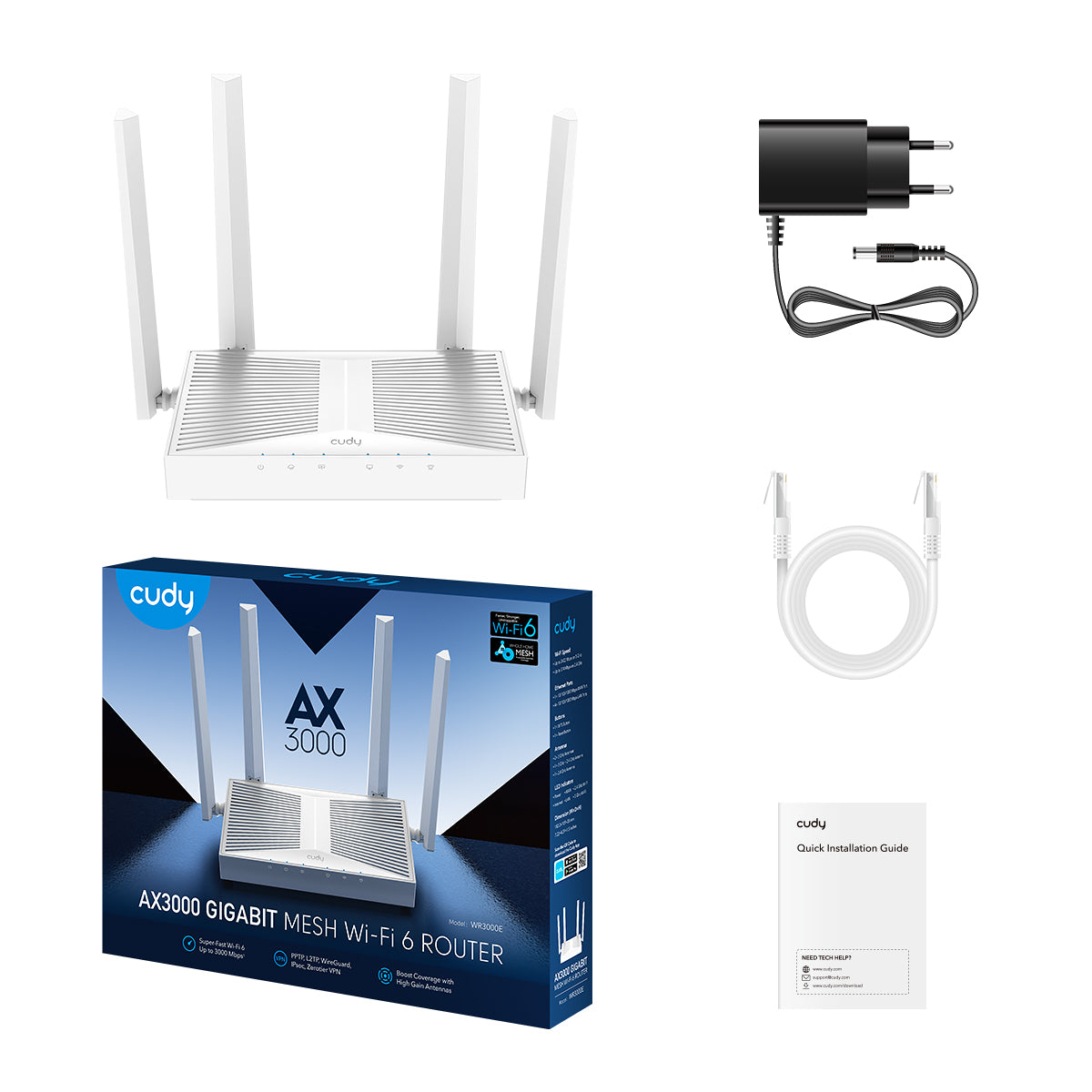 cudy-wr3000e-ax3000-mesh-wi-fi-6-router-gigabit image 3