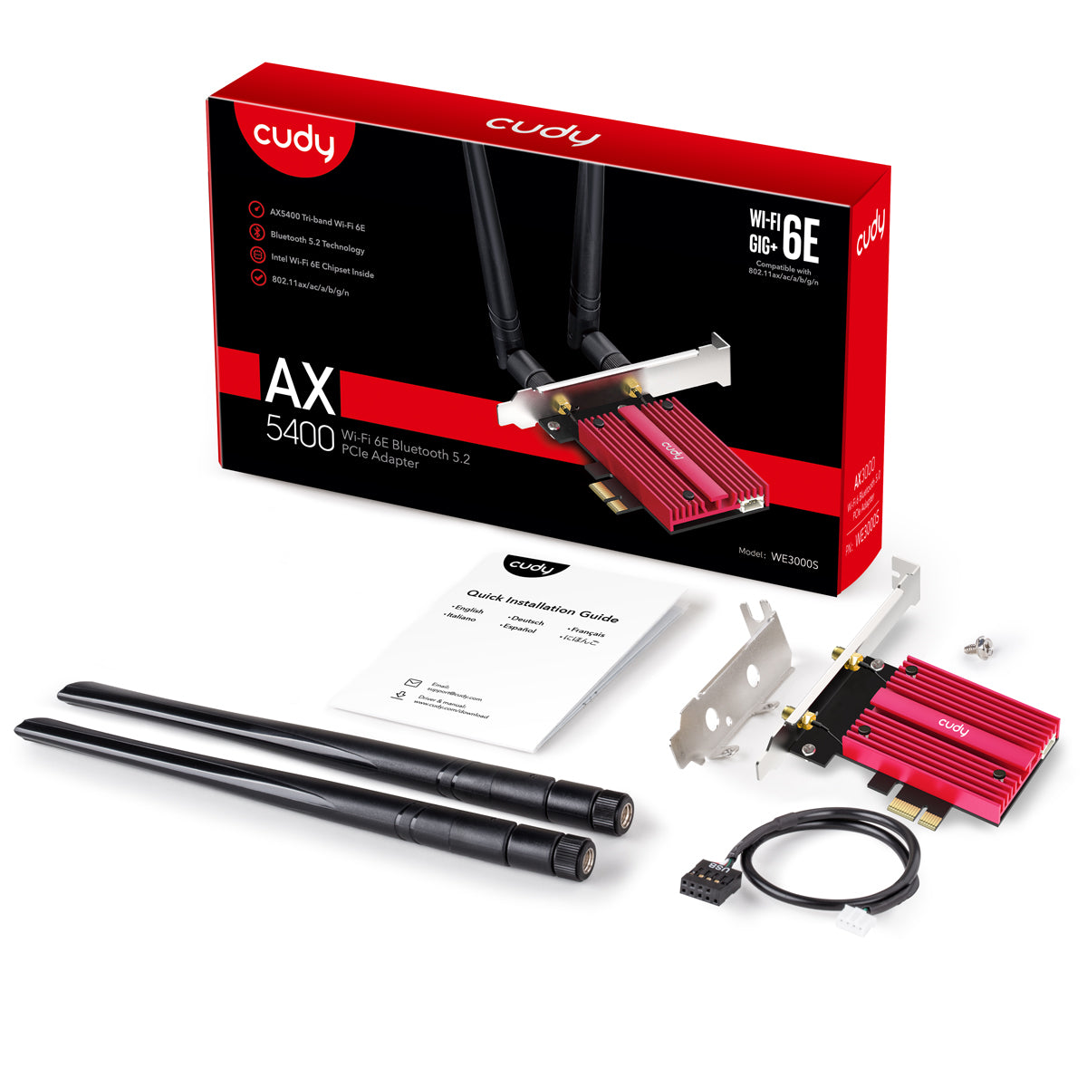 cudy-we3000s-2-0-ax5400-wi-fi-6e-pcie-adapter-bluetooth-5-3 image 5
