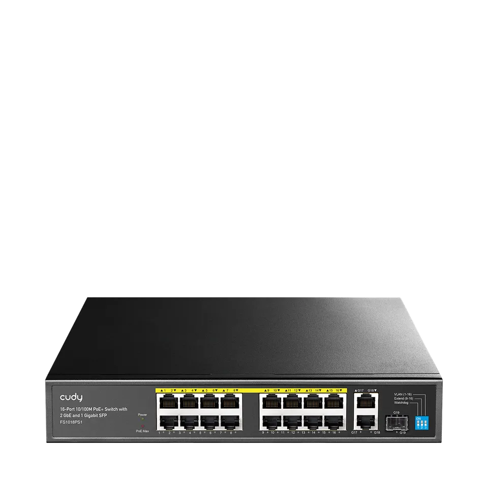 cudy-fs1018ps1-16-port-poe-switch-2xgbe-1xsfp-200w image 1
