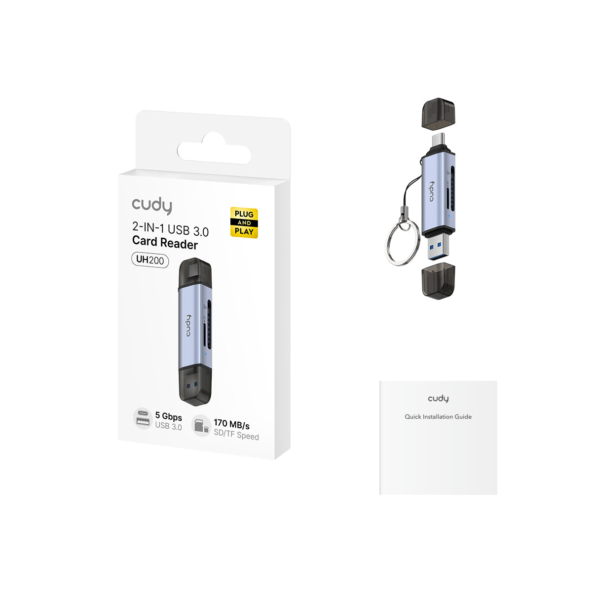 cudy-uh200-2-in-1-usb-3-0-sd-tf-kartenleser image 4