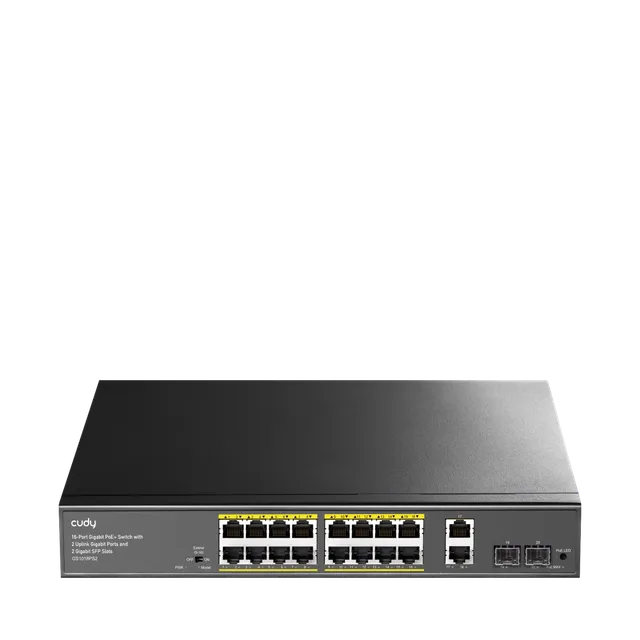 cudy-gs1018ps2-16-port-gigabit-poe-switch-200w-sfp-rack image 1