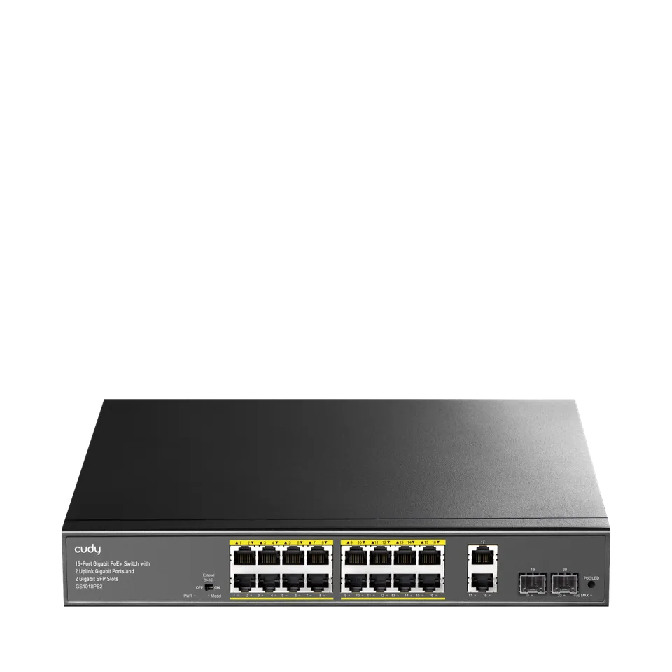 cudy-gs1018ps2-16-port-gigabit-poe-switch-200w-sfp-rack image 1