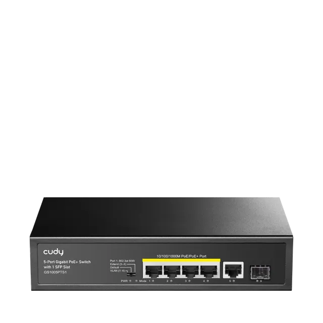 cudy-gs1005pts1-5-port-gigabit-poe-switch-sfp image 1