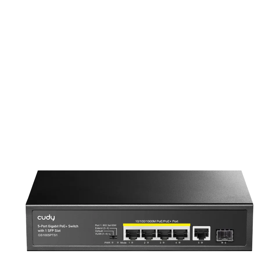 cudy-gs1005pts1-5-port-gigabit-poe-switch-sfp image 1