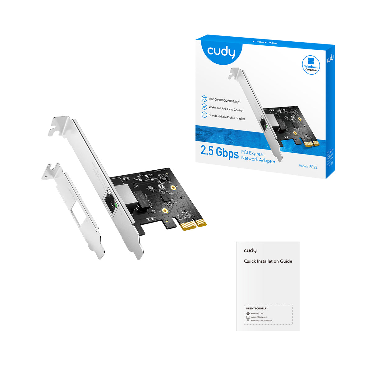 cudy-pe25-2-0-2-5-gbps-pci-e-netzwerkkarte-mit-wol image 3