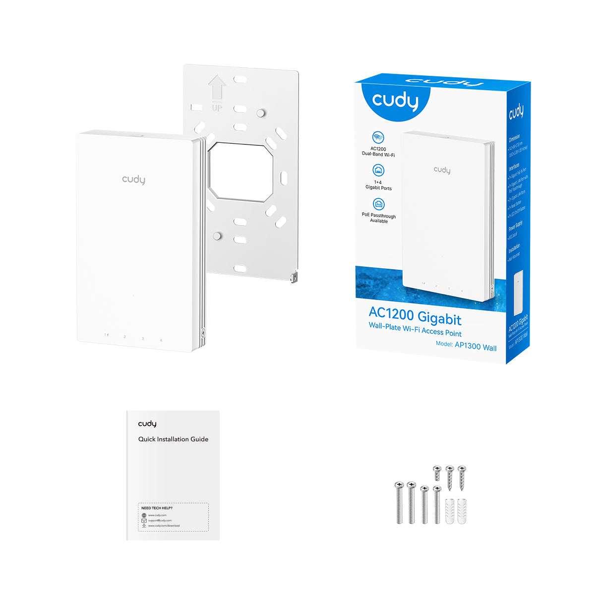 cudy-ap1300-wall-ac1200-wlan-access-point-poe-gigabit image 5