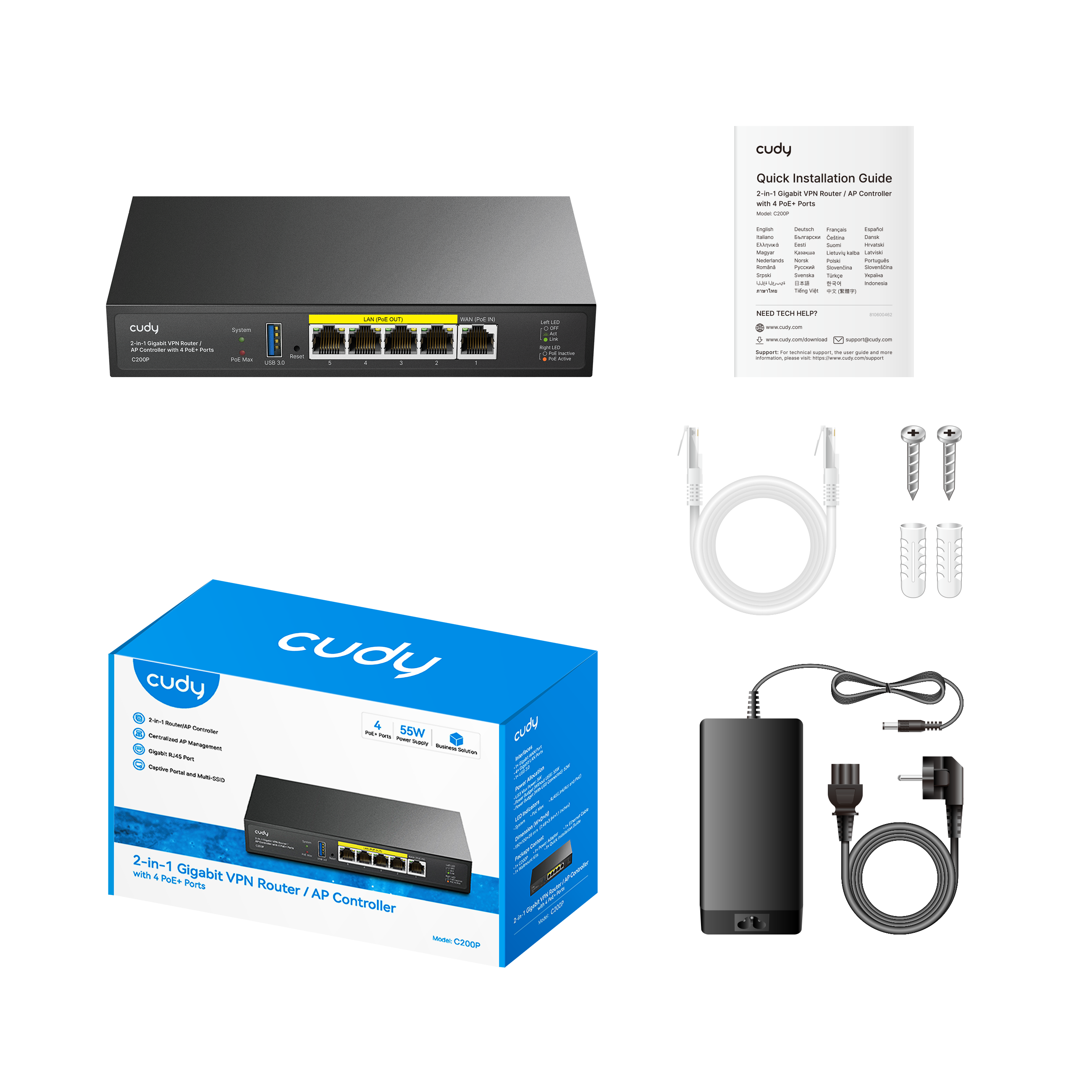 cudy-c200p-gigabit-vpn-router-ap-controller-poe image 3