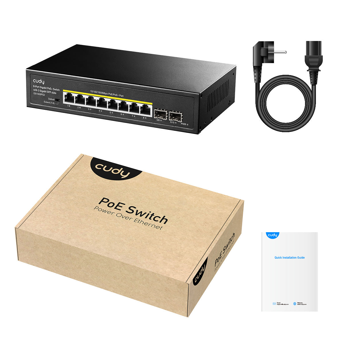 cudy-gs1008ps2-8-port-gigabit-poe-switch-mit-2-sfp image 4