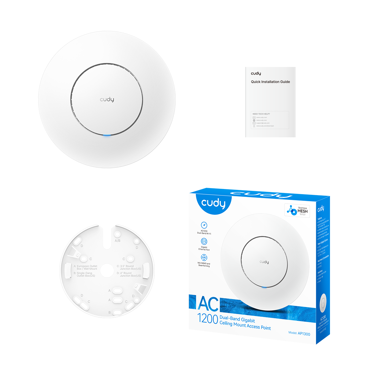 cudy-ap1300-ac1200-dual-band-gigabit-wlan-access-point image 4