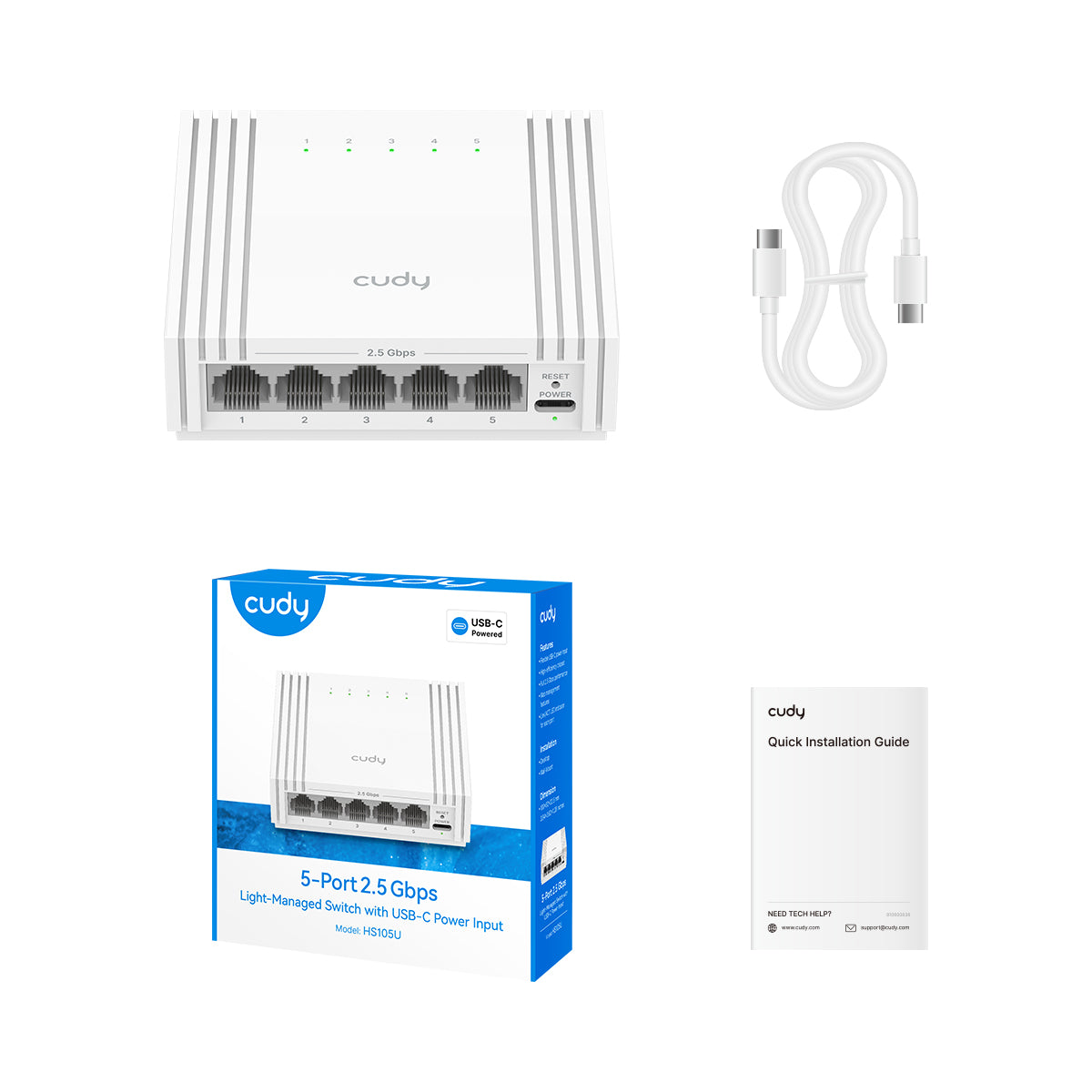 cudy-hs105u-1-0-5-port-2-5g-netzwerk-switch-mit-usb-c image 3