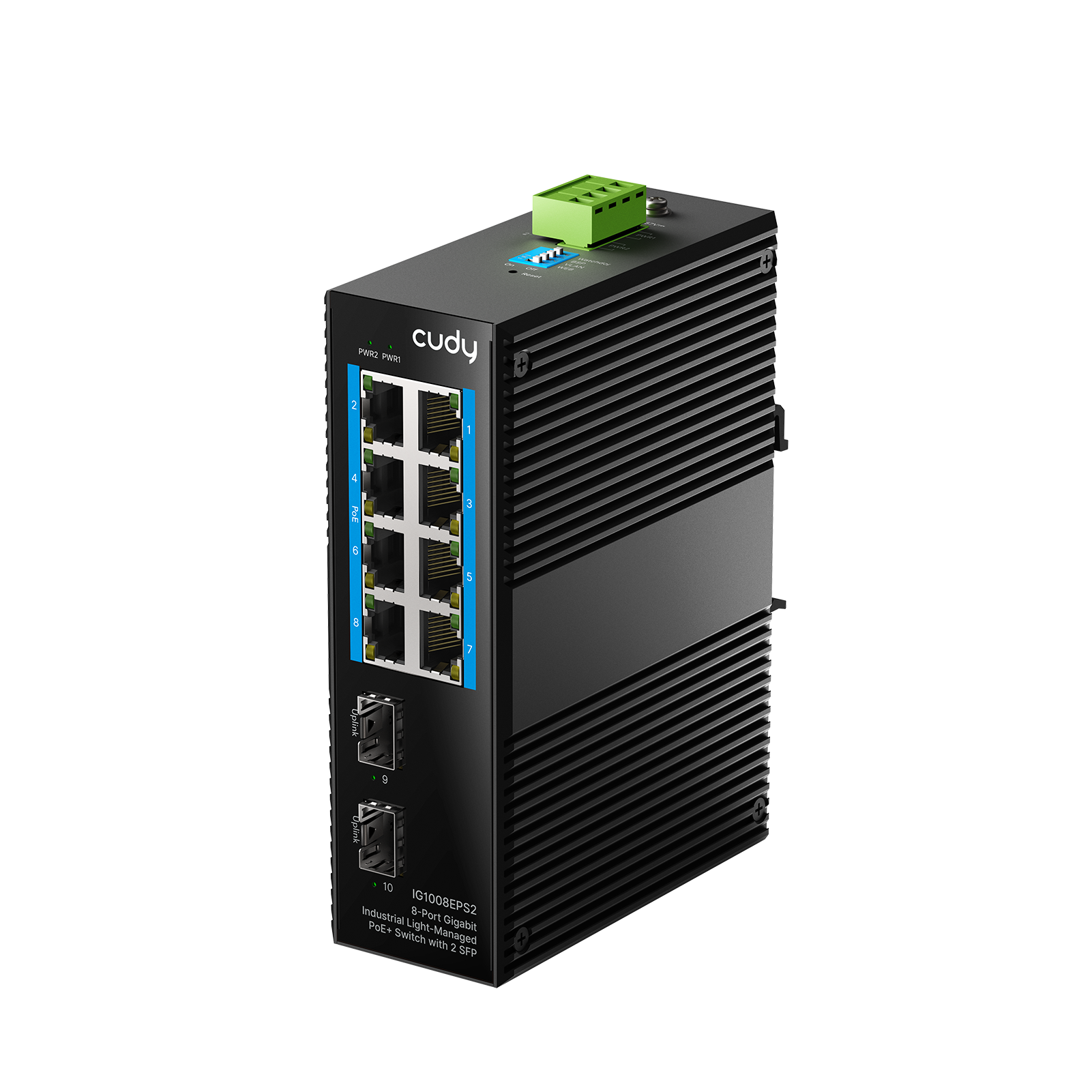 cudy-ig1008eps2-8-port-gigabit-poe-industrial-switch-2xsfp image 1