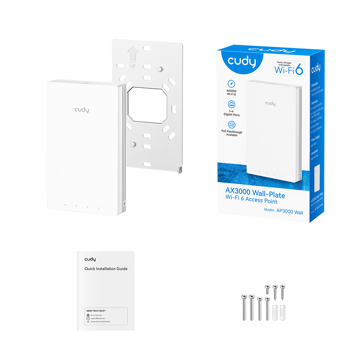 cudy-ap3000-ax3000-wifi-6-access-point-unterputz-poe image 5