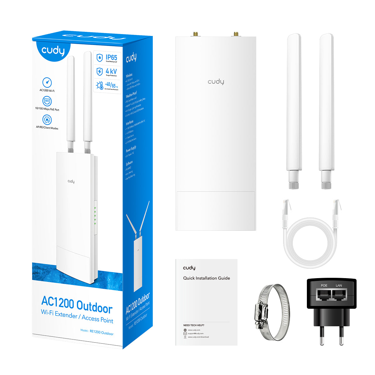 cudy-re1200-outdoor-wlan-repeater-ac1200-ip65 image 6