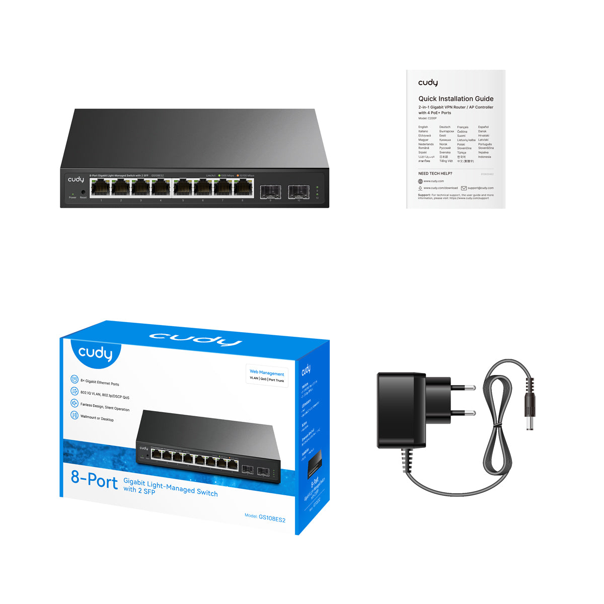cudy-gs108es2-1-0-8-port-gigabit-easy-managed-switch-2x-sfp image 2