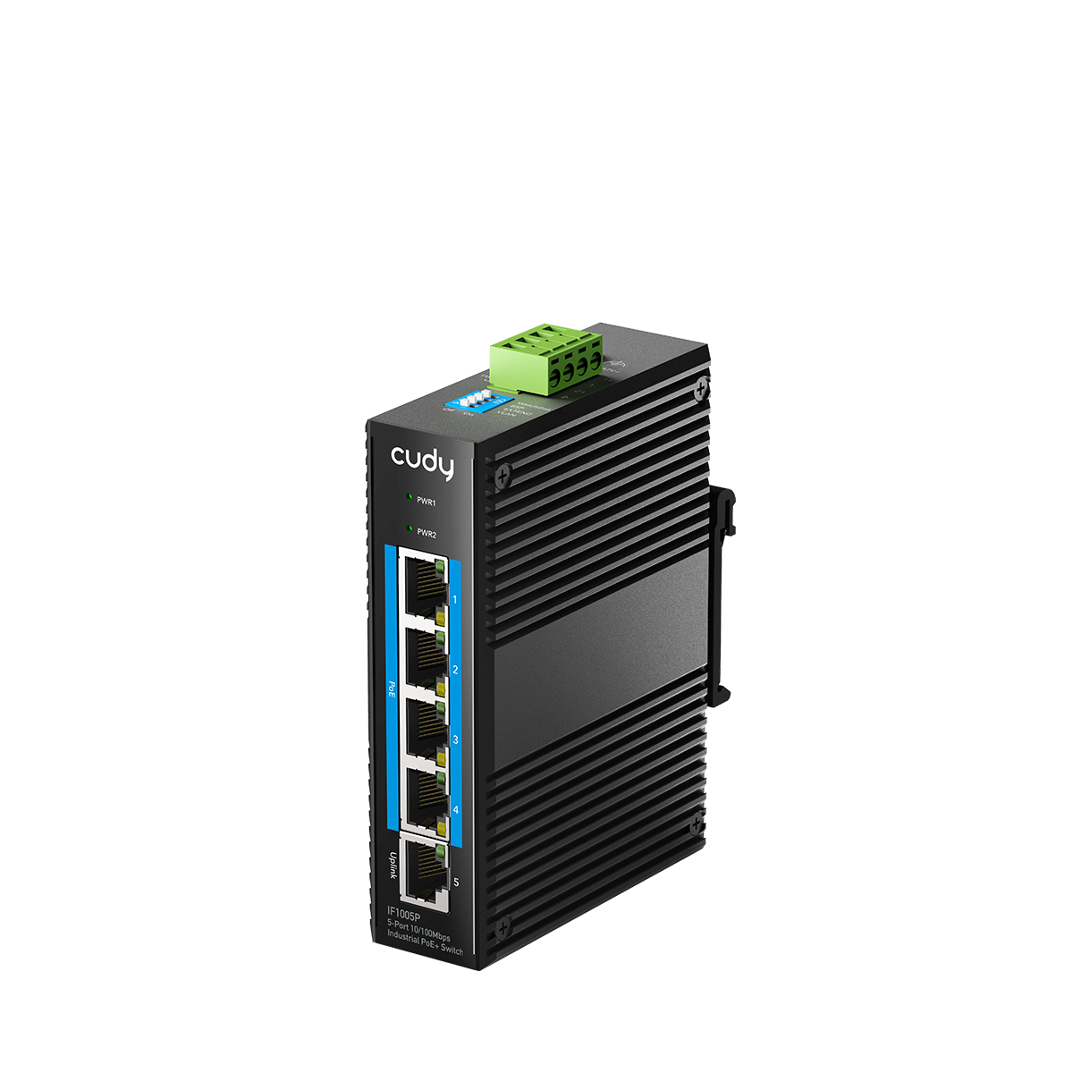 cudy-if1005p-2-0-industrie-switch-5-port-poe-10-100 image 1