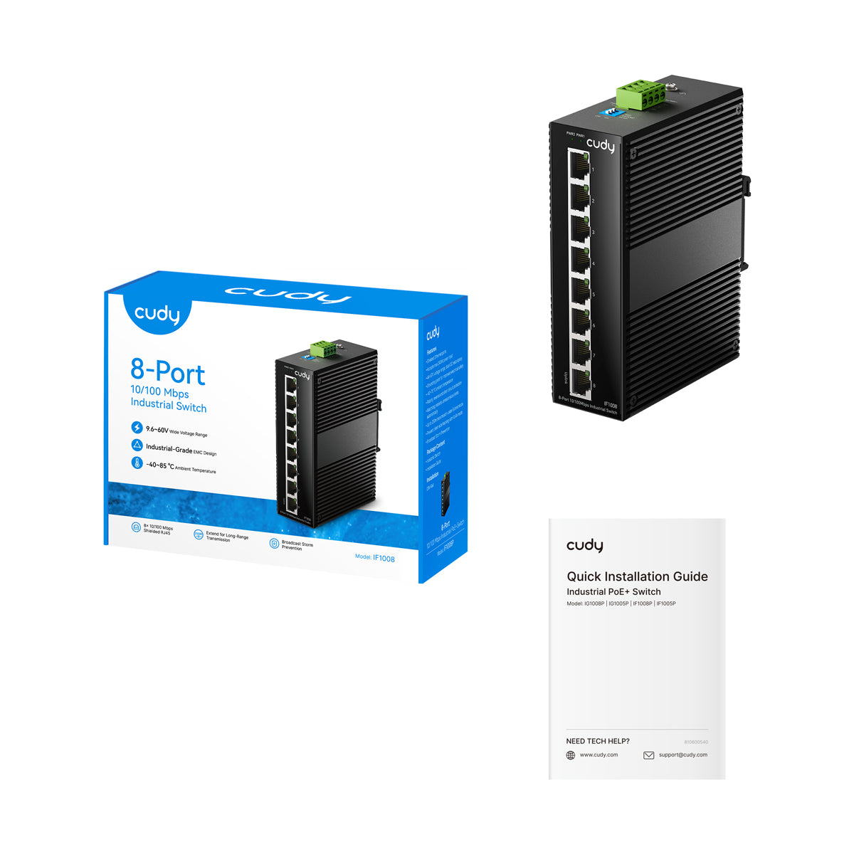cudy-if1008-8-port-industrial-switch-10-100-unmanaged image 3