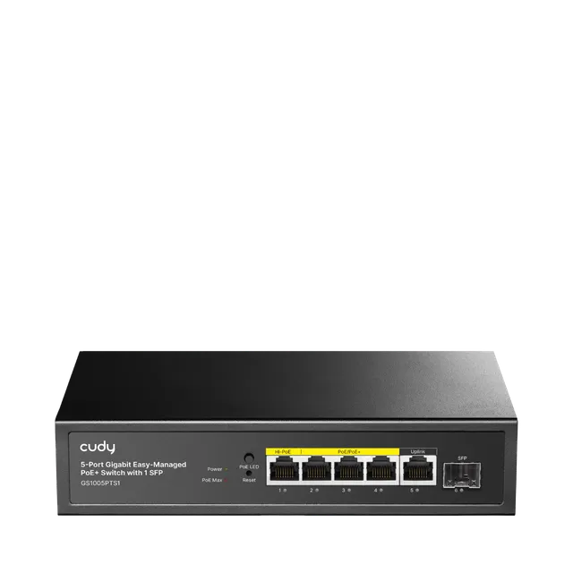 cudy-gs1005pts1-5-port-gigabit-poe-switch-mit-sfp image 1