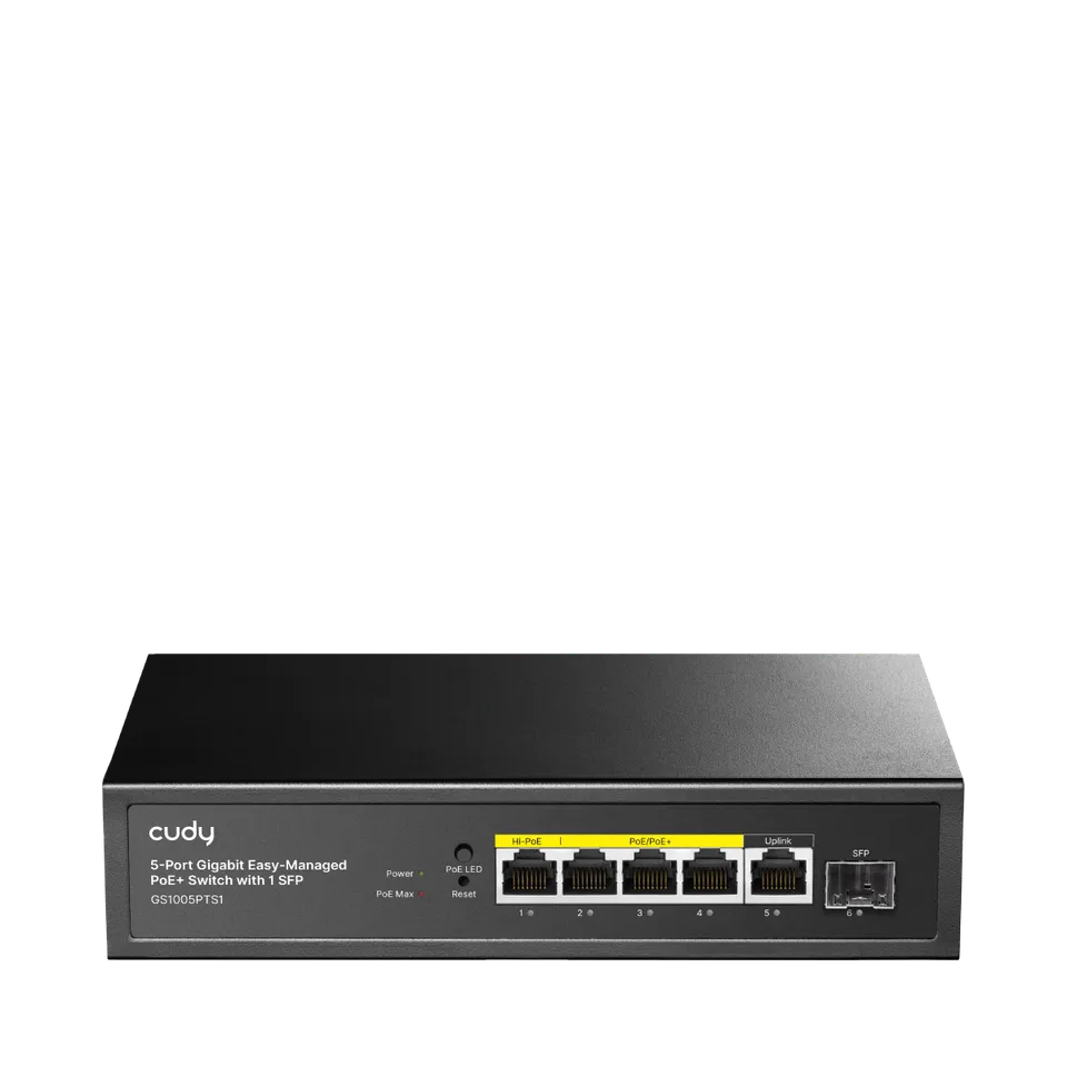 cudy-gs1005pts1-5-port-gigabit-poe-switch-mit-sfp image 1