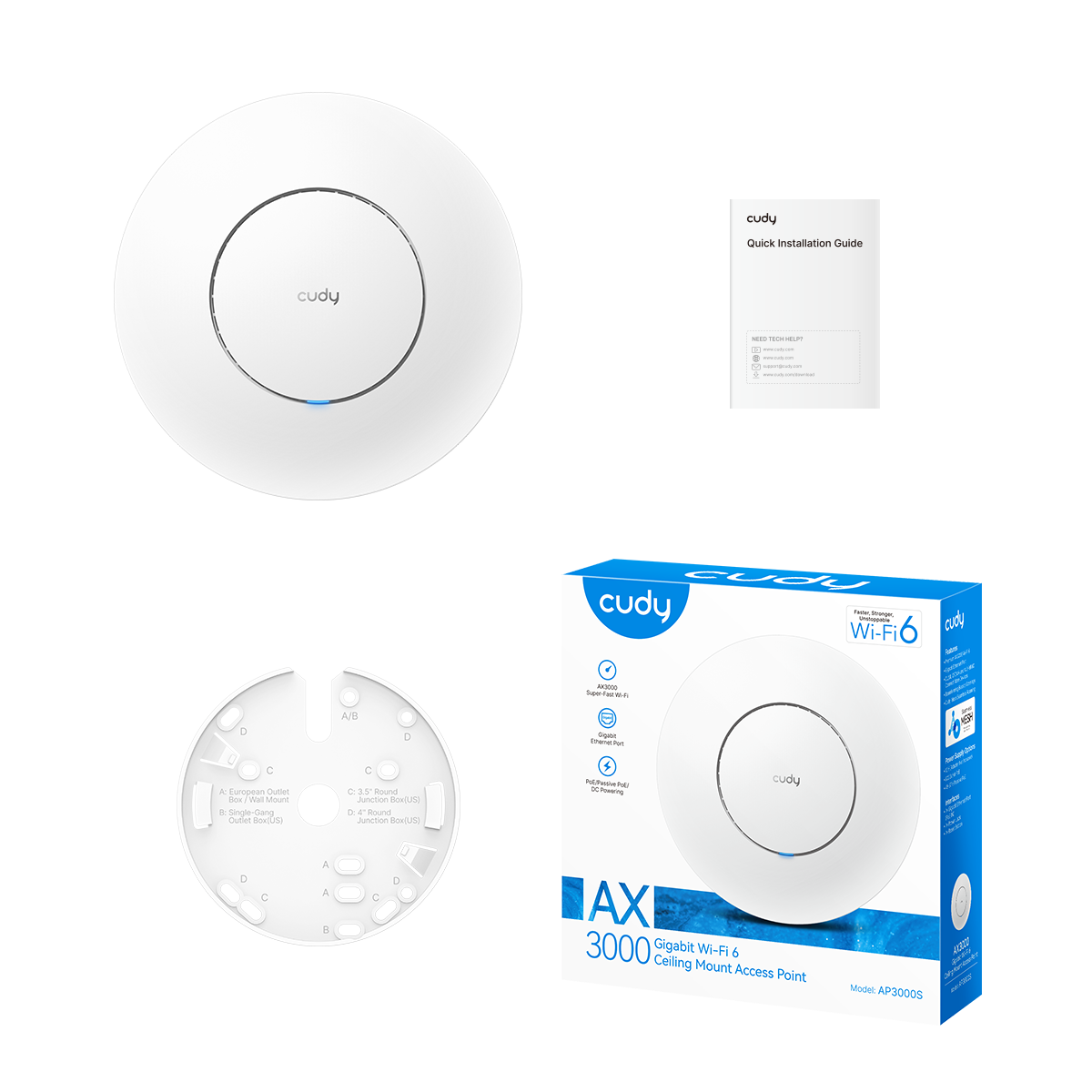 cudy-ap3000s-ax3000-gigabit-wi-fi-6-access-point-poe image 4