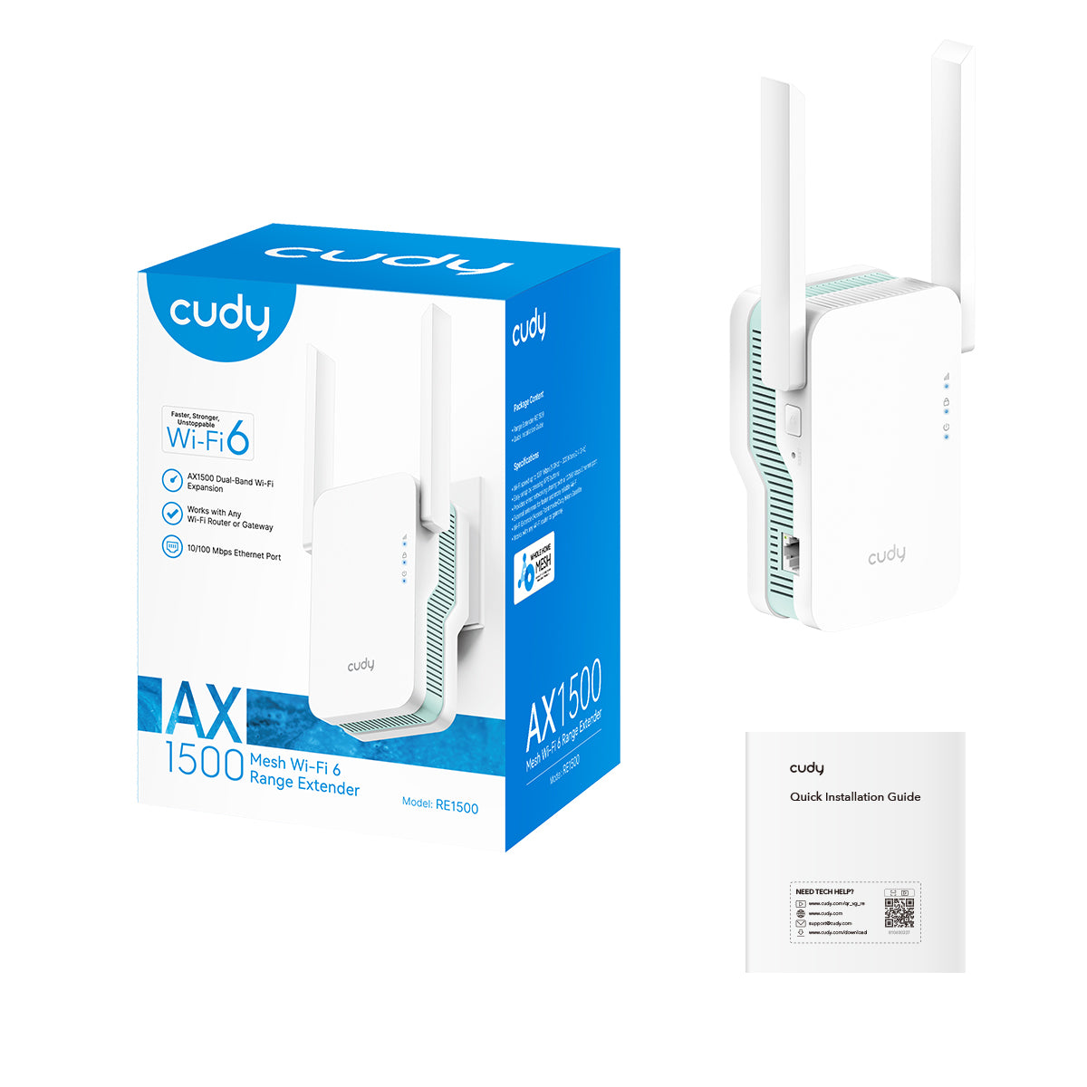 cudy-re1500-1-0-ax1500-mesh-wi-fi-6-wlan-verst-rker-repeater image 5