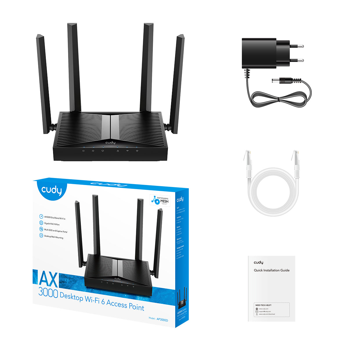 cudy-ap3000d-ax3000-wifi-6-desktop-access-point image 3