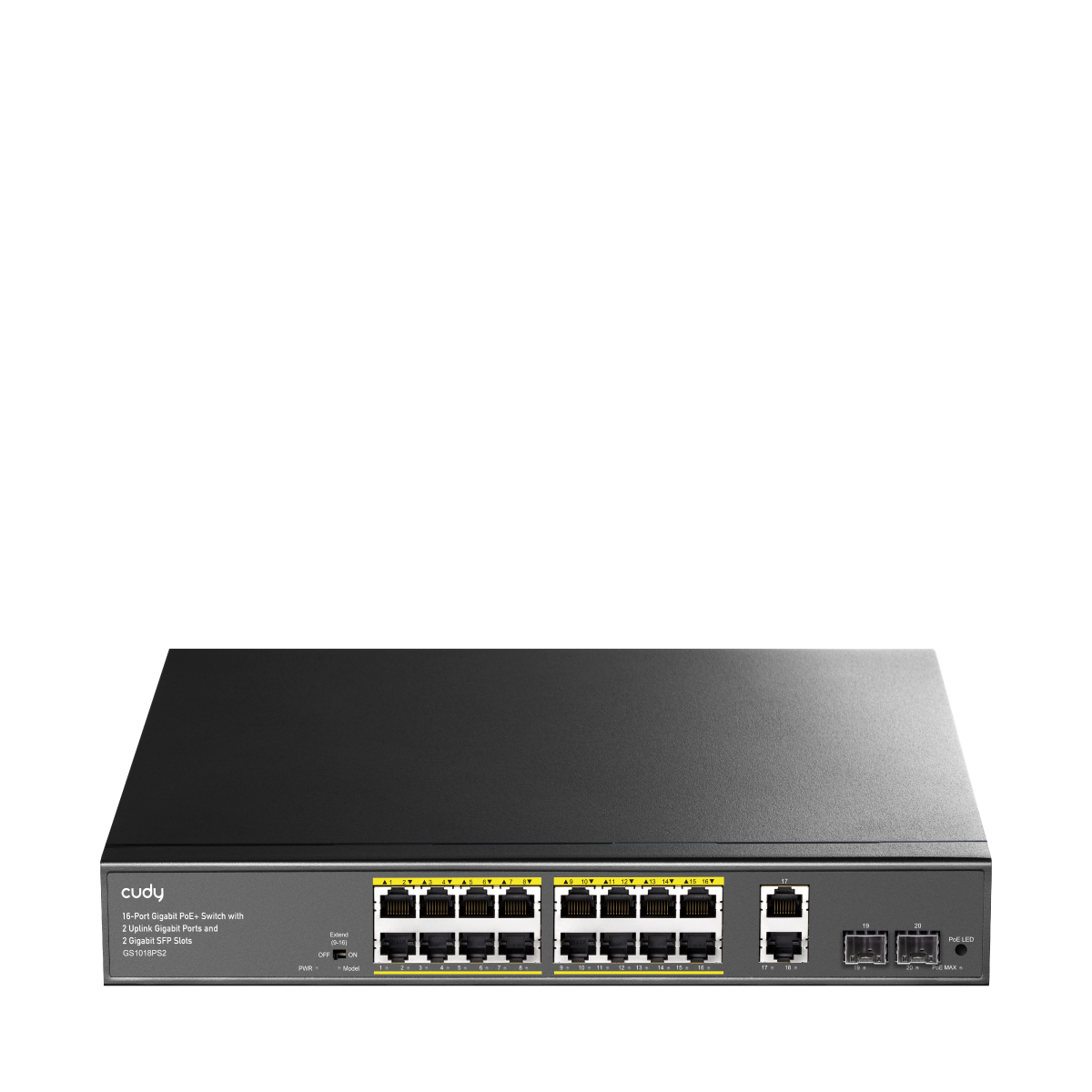 cudy-gs1018ps2-16-port-gigabit-poe-switch-200w-sfp-rack image 1