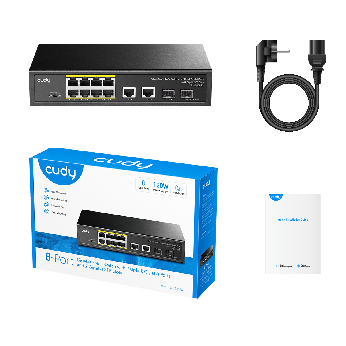 cudy-gs1010ps2-8-port-gigabit-poe-switch-120w-sfp-leise image 5