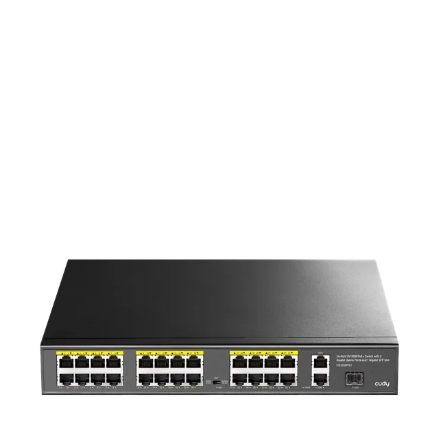 cudy-fs1026ps1-2-0-poe-switch-24-port-300w-rackmontage image 1