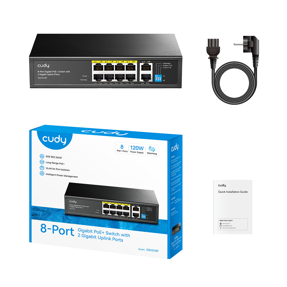 cudy-gs1010p-3-0-8-port-gigabit-poe-switch-120w image 2