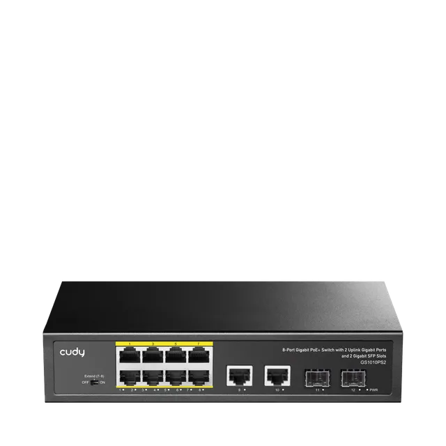 cudy-gs1010ps2-8-port-gigabit-poe-switch-120w-sfp-leise image 1