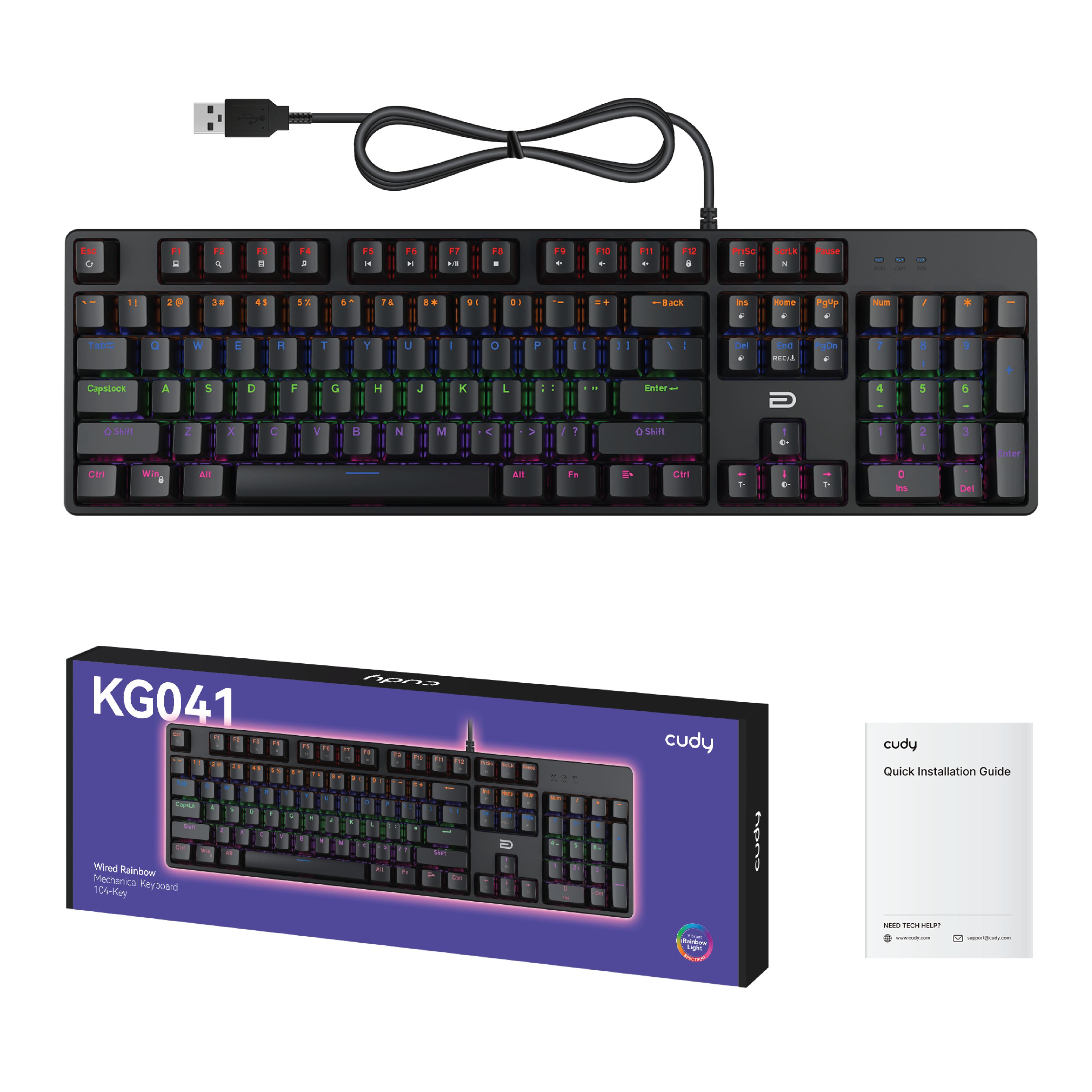 cudy-kg041-1-0-mechanische-tastatur-rainbow-red-switch image 2