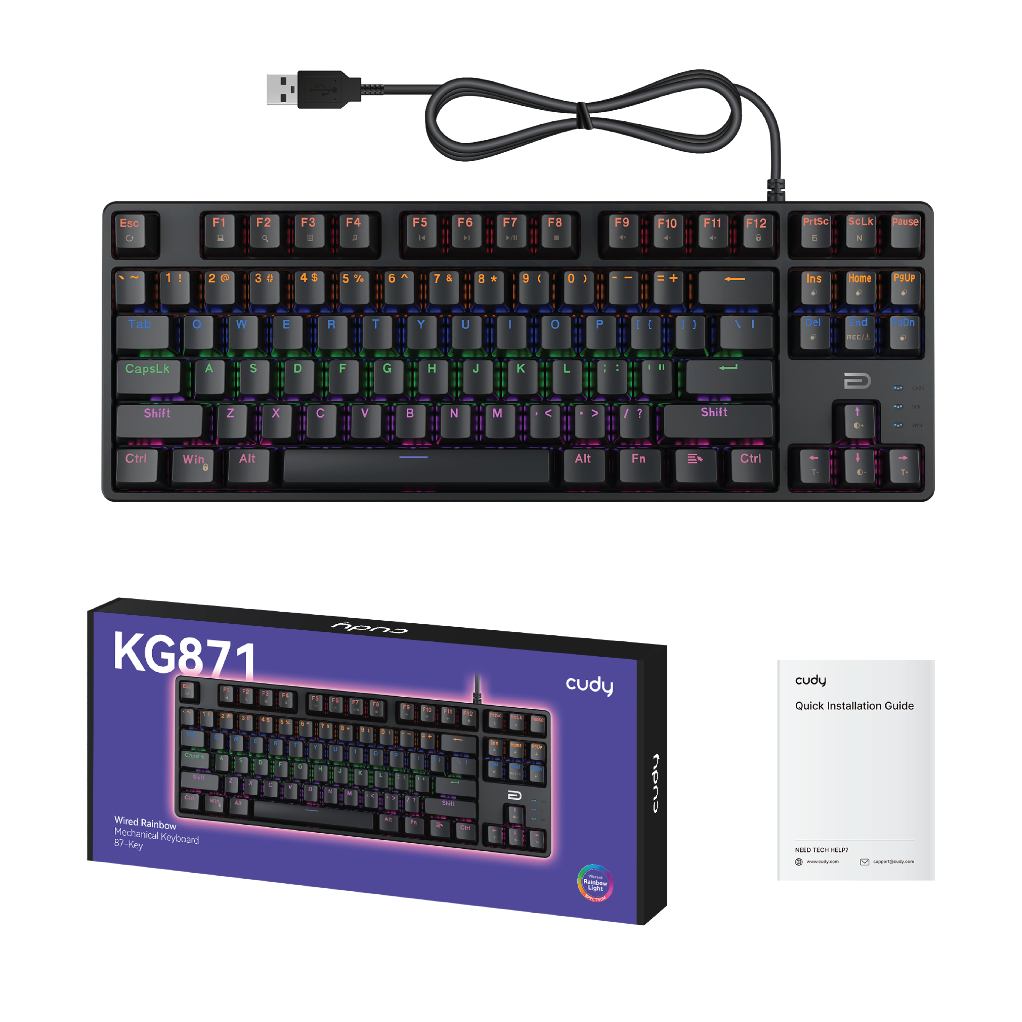 cudy-kg871-1-0-kabelgebundene-rainbow-tastatur-red image 2
