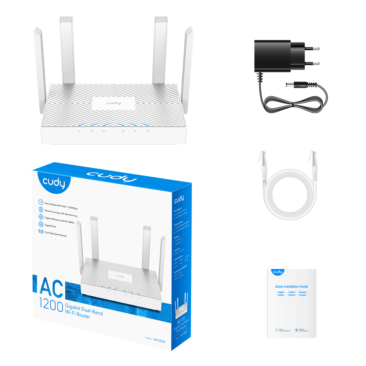 cudy-wr1300e-wlan-router-ac1200-dualband-gigabit image 6