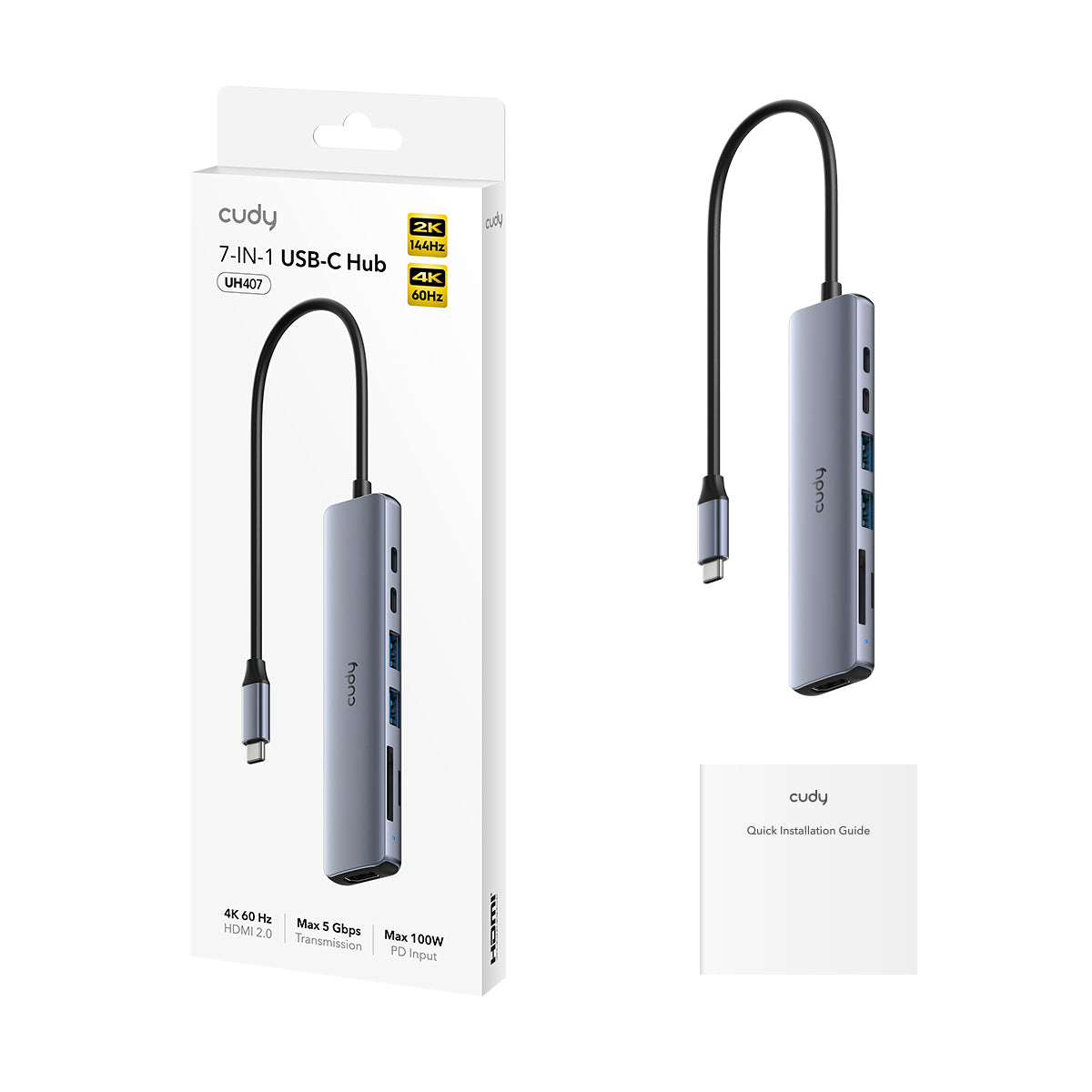cudy-uh407-7-in-1-usb-c-hub-hdmi-4k-sd image 2