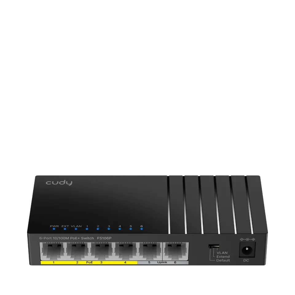 cudy-fs106p-1-0-poe-switch-6-port-10-100m-36-w-vlan image 1