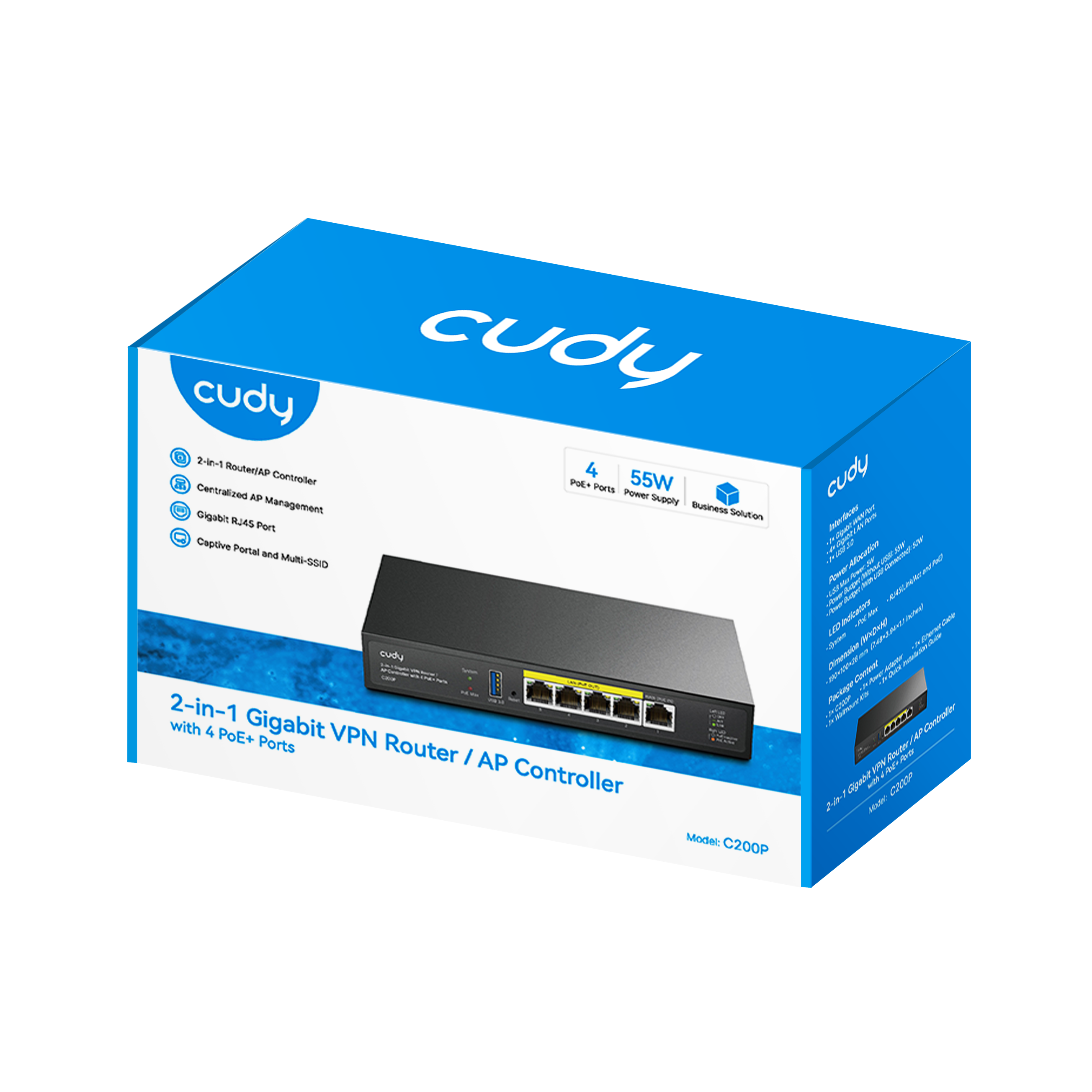 cudy-c200p-gigabit-vpn-router-ap-controller-poe image 2
