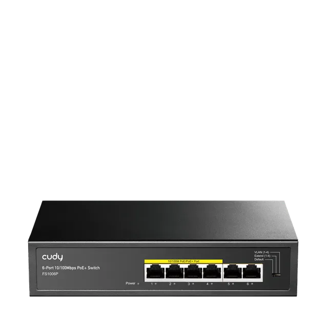 cudy-fs1006p-6-port-fast-ethernet-poe-switch-65w image 1