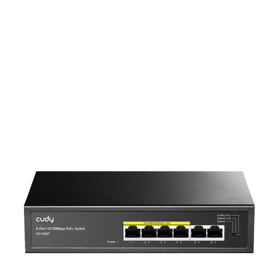 cudy-fs1006p-6-port-fast-ethernet-poe-switch-65w image 1